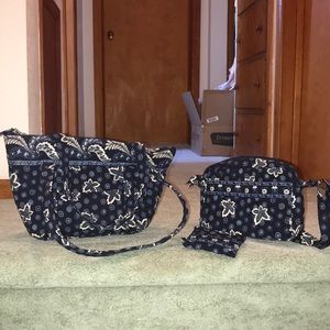 Vera Bradley quilted purse set
